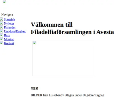 Avesta Pingst startsida 2006
