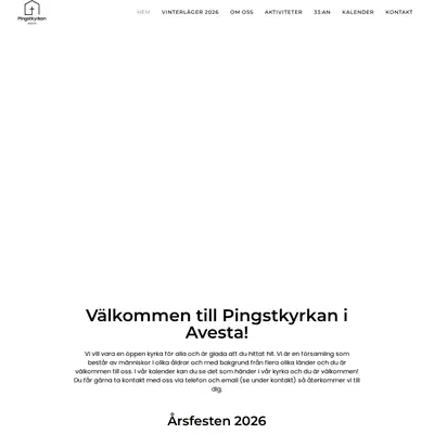 Avesta Pingst startsida 2026