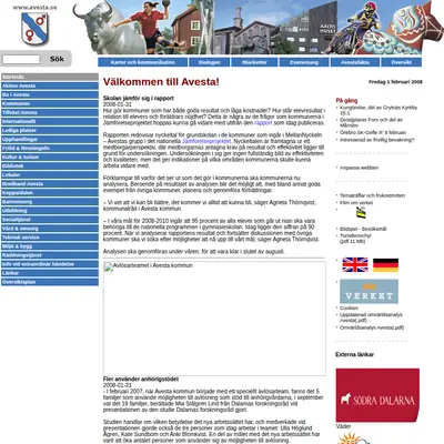 100% Avesta startsida 2008