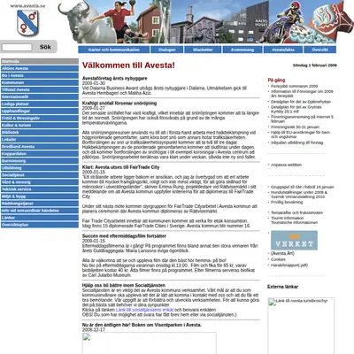 100% Avesta startsida 2009