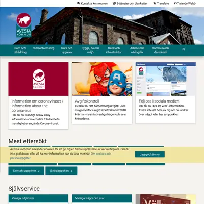 100% Avesta startsida 2020