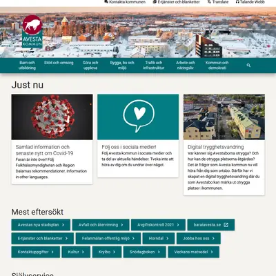100% Avesta startsida 2022