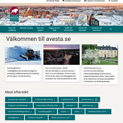 100% Avesta startsida 2024