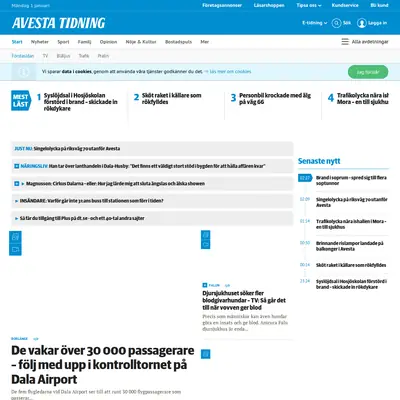 www.avestatidning.com startsida 2018