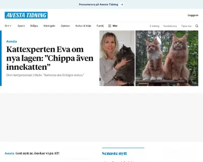 www.avestatidning.com startsida 2023