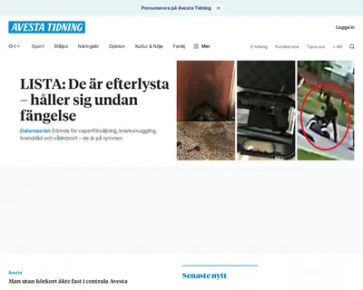 www.avestatidning.com startsida 2025
