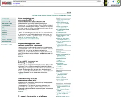 Avfall och Miljö startsida 2009