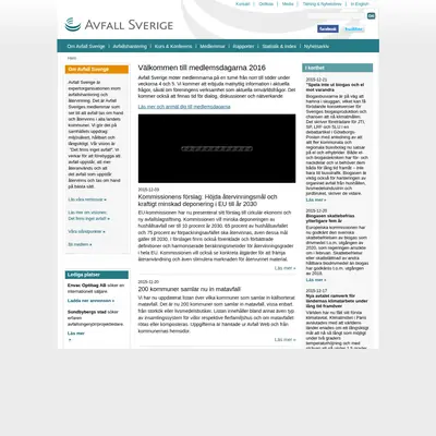 Avfall och Miljö startsida 2016