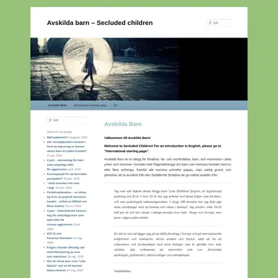 www.avskildabarn.se startsida 2020