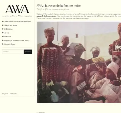 AWA Magazine startsida 2018