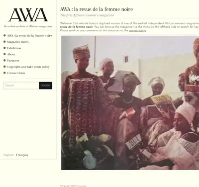 AWA Magazine startsida 2020
