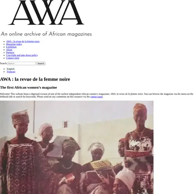 AWA Magazine startsida 2021