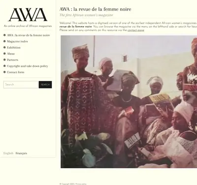 AWA Magazine startsida 2023
