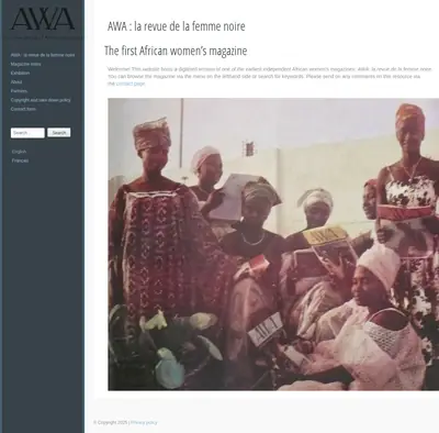 AWA Magazine startsida 2025