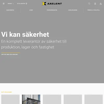 Axelent, www.axelent.se startsida 2022
