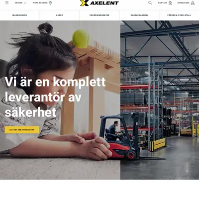 Axelent, www.axelent.se startsida 2023