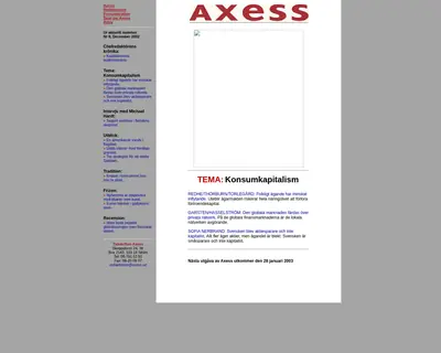 Axess.se startsida 2003