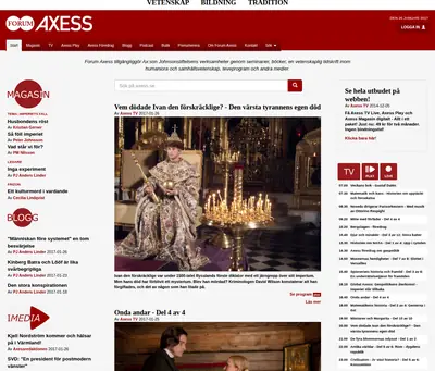 Axess.se startsida 2017