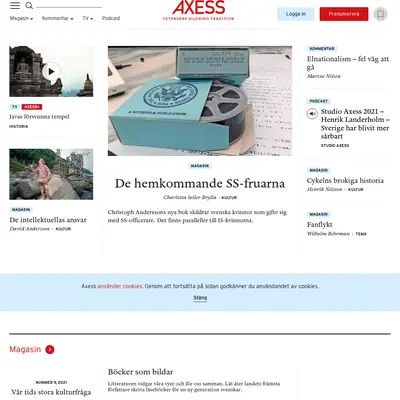Axess.se startsida 2022