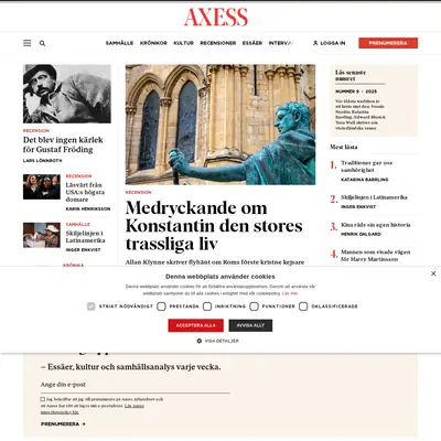 Axess.se startsida 2026