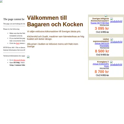 Bagaren och Kocken startsida 2007