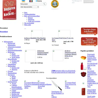 Bagaren och Kocken startsida 2012