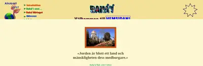 Bahá´i Nytt startsida 1999