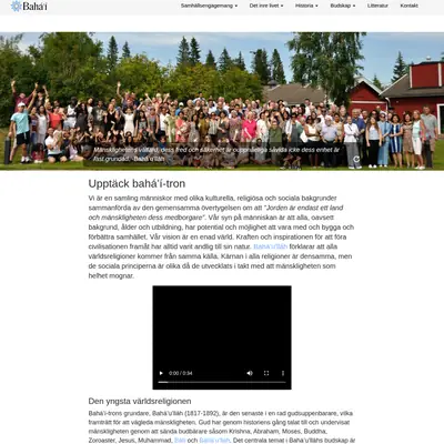 Bahá´i Nytt startsida 2017