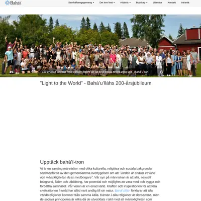 Bahá´i Nytt startsida 2018