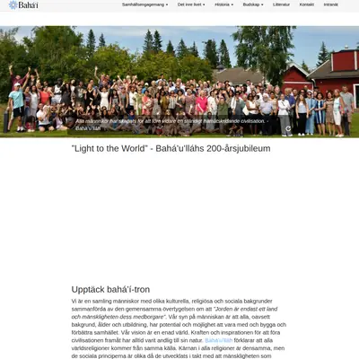 Bahá´i Nytt startsida 2019