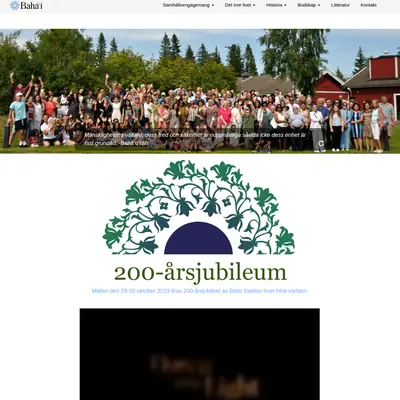 Bahá´i Nytt startsida 2020