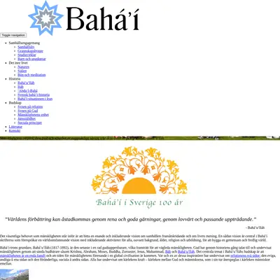 Bahá´i Nytt startsida 2021
