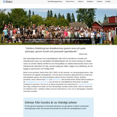 Bahá´i Nytt startsida 2022