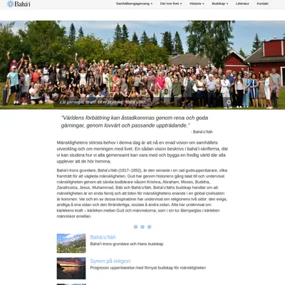 Bahá´i Nytt startsida 2025