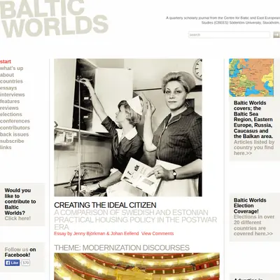 Baltic Worlds startsida 2015