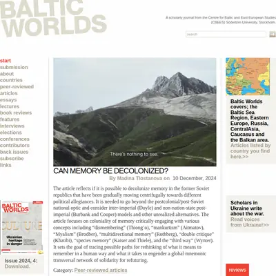 Baltic Worlds startsida 2025