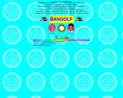 Bangolf startsida 1997