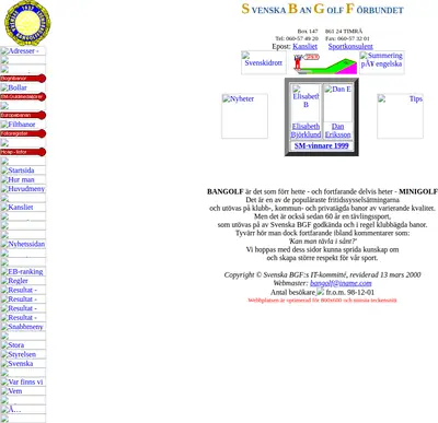 Bangolf startsida 2000