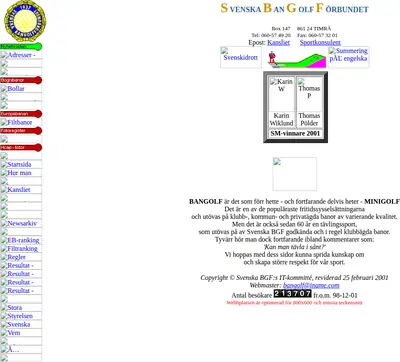 Bangolf startsida 2002