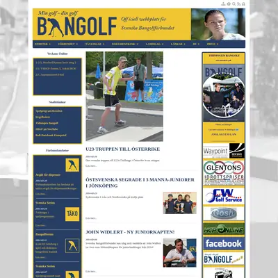 Bangolf startsida 2014