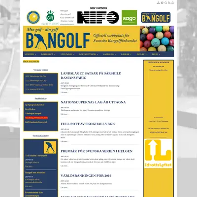 Bangolf startsida 2017