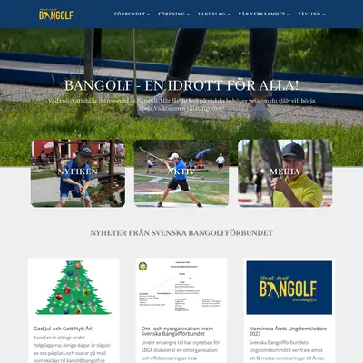 Bangolf startsida 2024