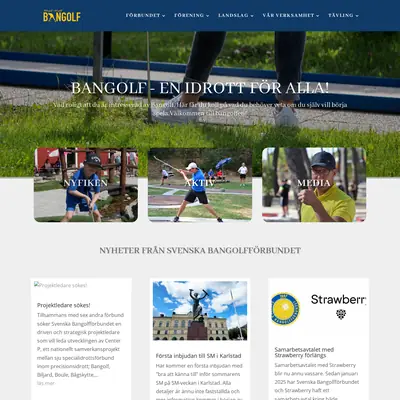 Bangolf startsida 2026