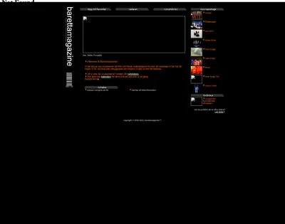 Barettamagazine.com startsida 2001