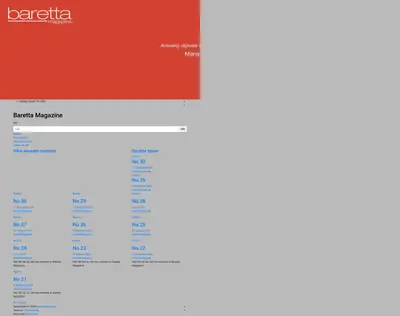 Barettamagazine.com startsida 2026