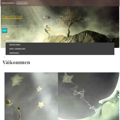 Barnbladet startsida 2021