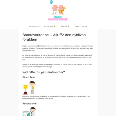 Barnfavoriter startsida 2021