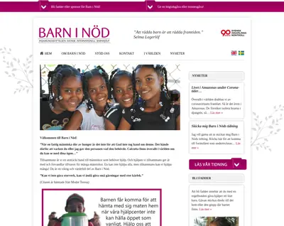 Barn i nöd startsida 2020