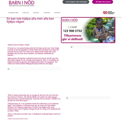 Barn i nöd startsida 2021