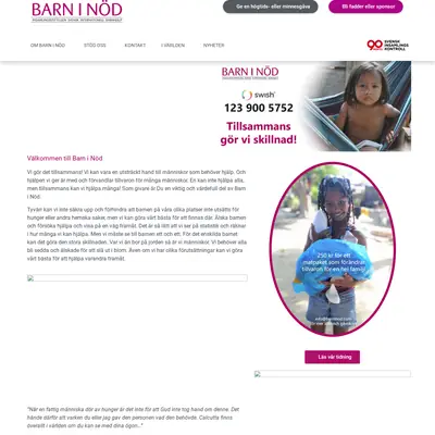 Barn i nöd startsida 2023